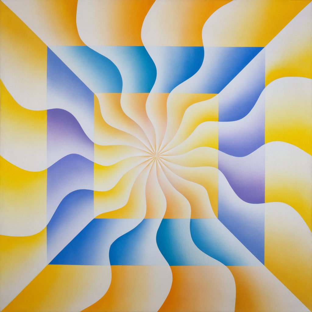 Judy Chicago, Christina of Sweden (Great Ladies Series), (1973). Courtesy of the collection of Elizabeth A. Sackler.