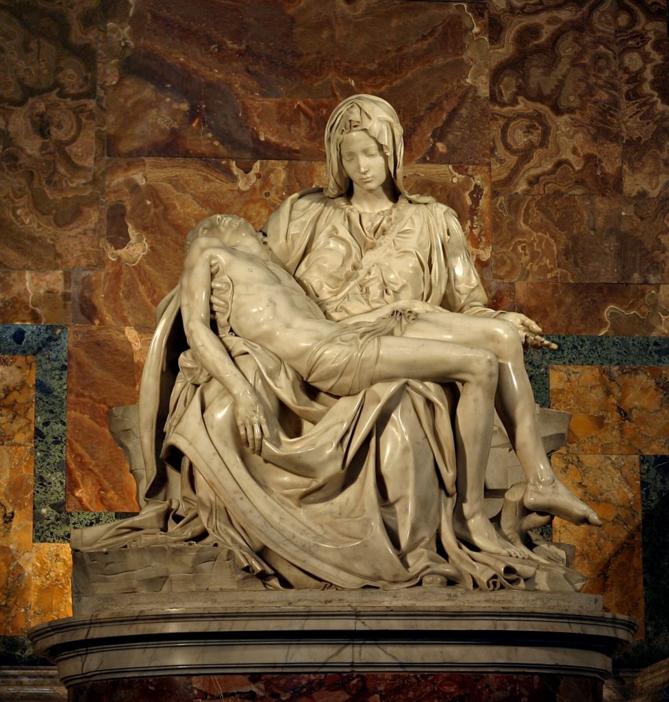 Michelangelo, <em>Pieta</em> (1498–99). Collection of the Vatican Museums, St. Peter's Basilica.
