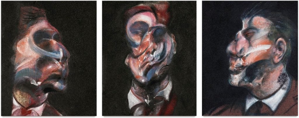 Francis Bacon's <i>Three Studies of George Dyer</i> (1966). Photo courtesy of Sotheby's.