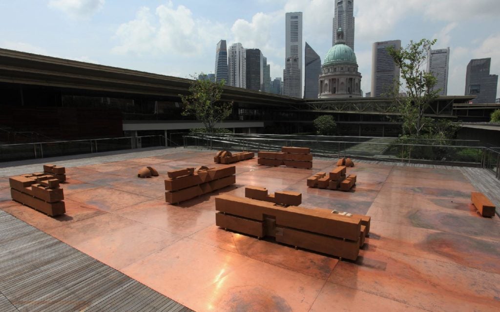 Ng Teng Fong Roof Garden Commission: Danh Vo. Photo courtesy of the National Gallery Singapore.