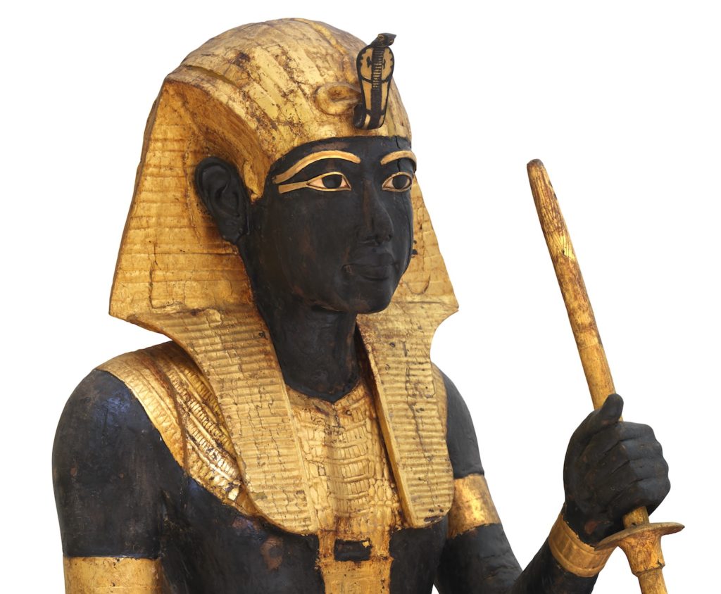 Wooden Guardian of Ka statue from the tomb of                Tutankhamun. ©Laboratoriorosso, Viterbo/Italy.