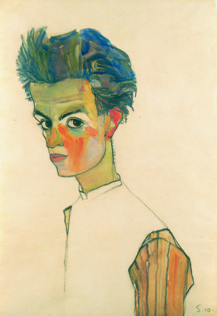 Egon Schiele, Self Portrait (1910). Collection of the Leopold Museum, Vienna.
