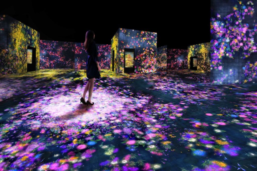 Installation view of "teamLab: Living Digital Forest and Future Park" at Pace Gallery. Courtesy of the artist and Pace.