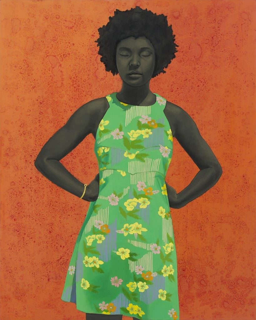 Amy Sherald, <em>The Make Believer (Monet's Garden)</em>, 2016. Courtesy of the artist and Monique Meloche Gallery, Chicago.