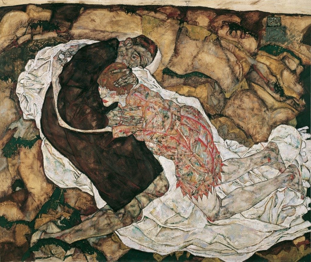 Egon Sciele, <em>Der Tod und Mädchen</em> (1915). ©Belvedere Vienna.