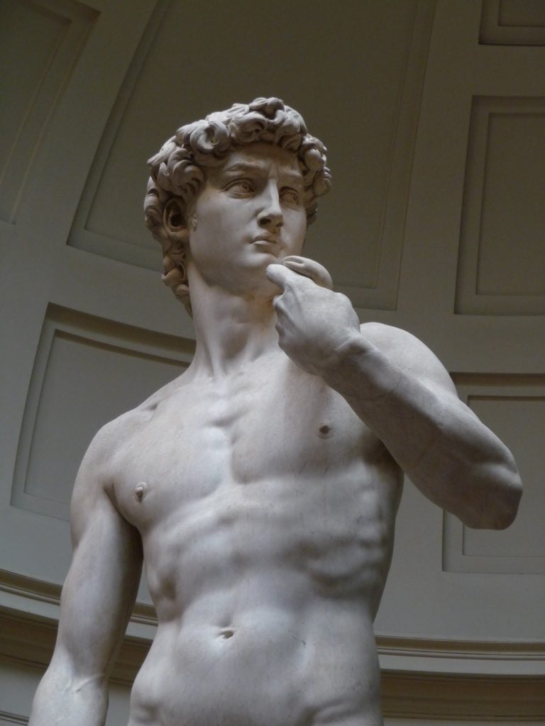 Michelangelo, <em>David</em> (1501–04). Collection of the Galleria dell'Accademia, Florence.
