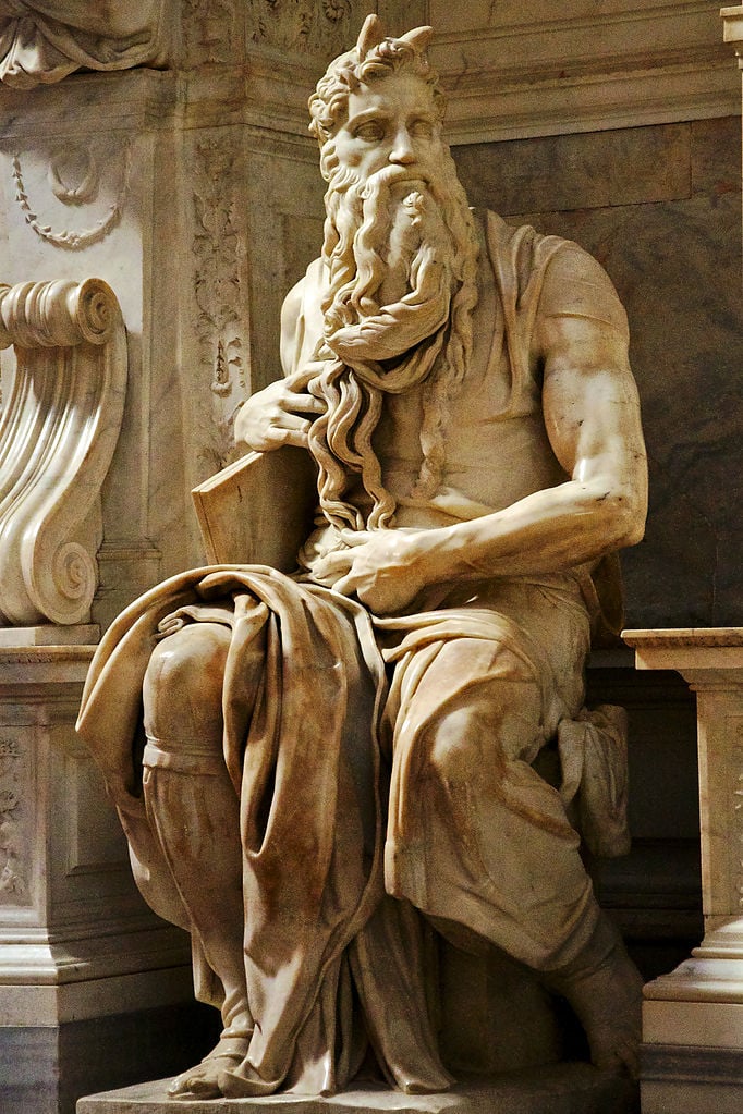 Michelangelo, Moses</em> (ca. 1513–15), for the Tomb of Julius II. Collection of San Pietro in Vincoli, Rome.