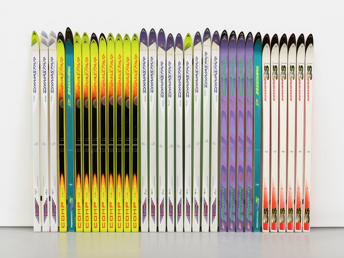 Raymond Hains, Palissade de skis (1) (1997). Image courtesy Max Hetzler.