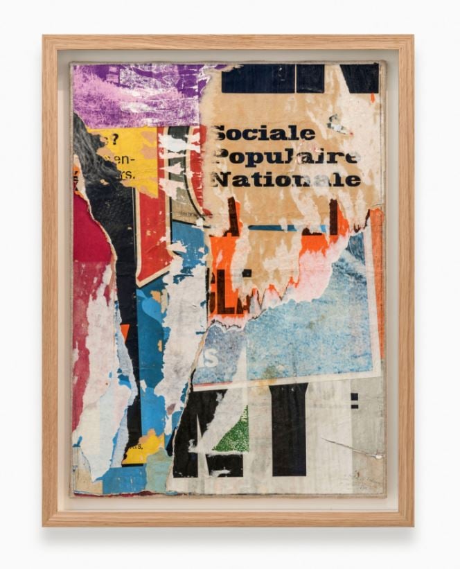 Raymond Hains, Sociale Populaire Nationale (1973). Image courtesy Max Hetzler.