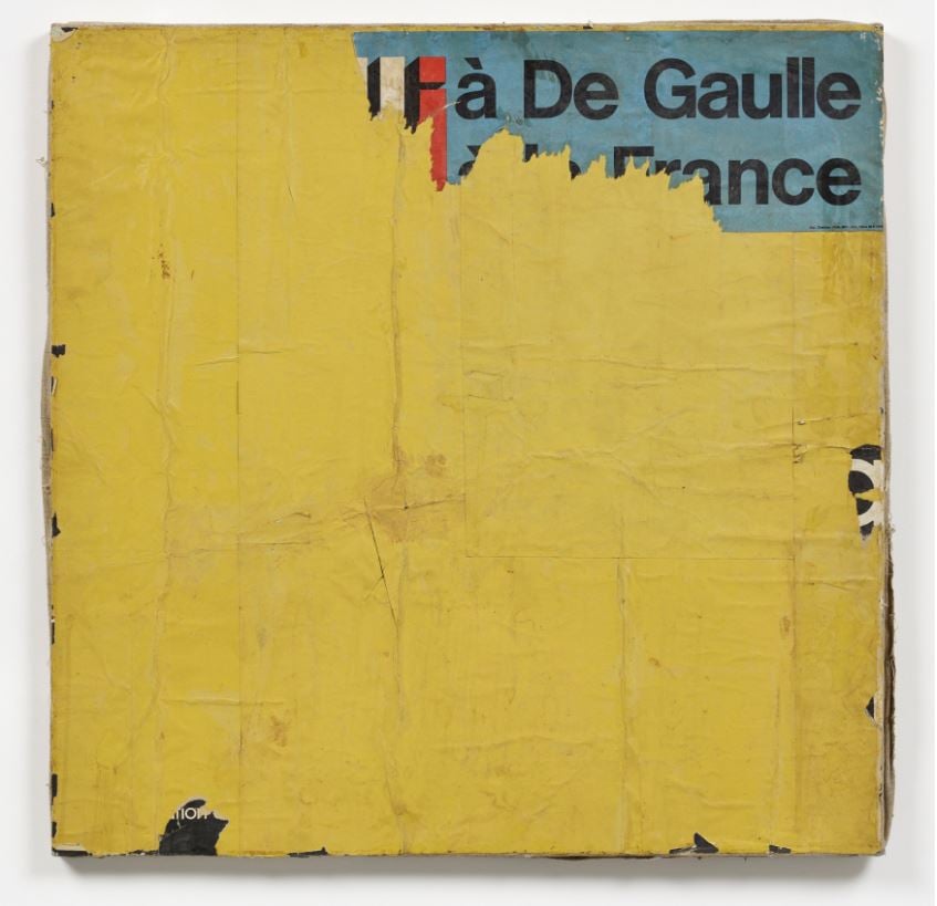 Raymond Hains, <em>Sans titre (de Gaulle)</em> (1969). Image courtesy Max Hetzler. 