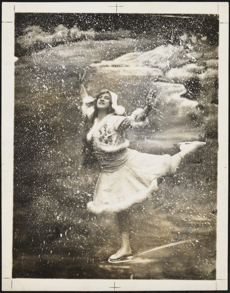 Figure skater Charlotte, age 17, starring in <em>Hip! Hip! Hooray!</em> on Broadway in 1915. Photo courtesy of the Museum of the City of New York.