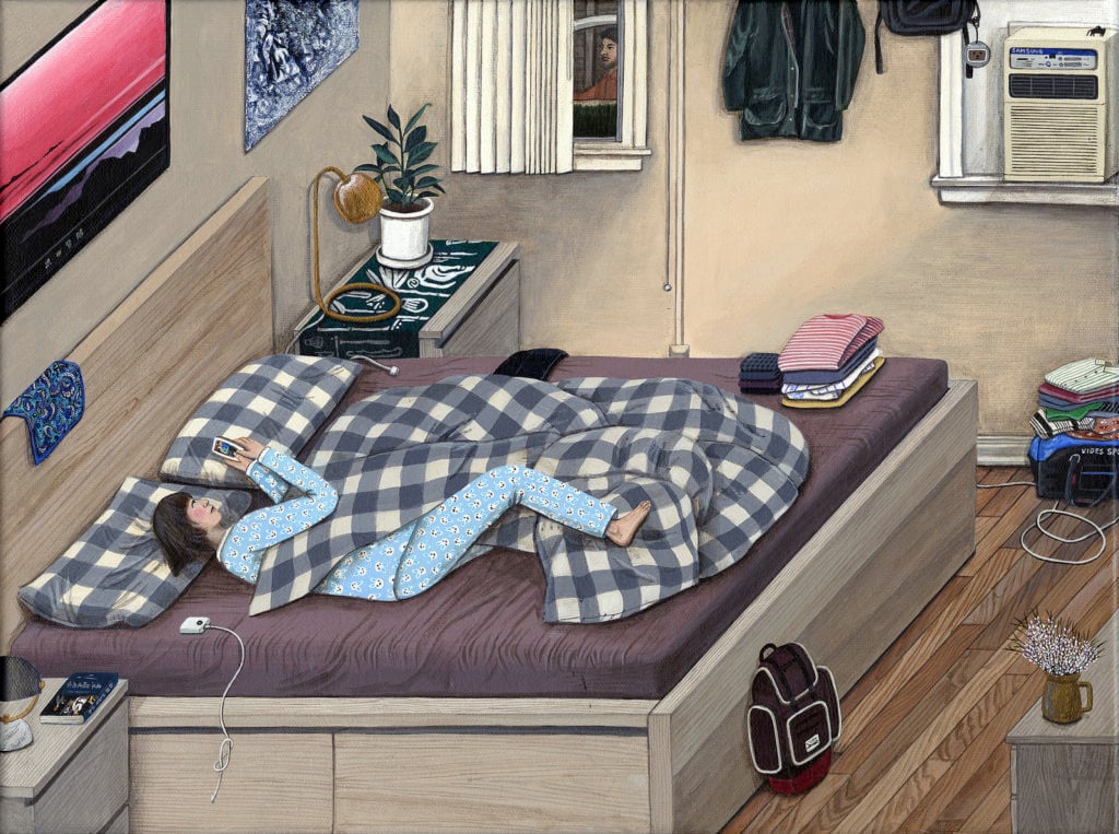 Paige Jiyoung Moon, Apartment #A: Bedroom (2017). Courtesy of the artist and Steven Zevitas Gallery.