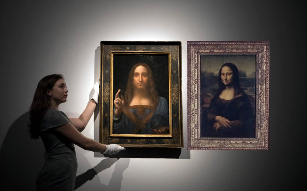 Just imagine. Photo of Salvator Mundi by Carl Court/Getty Images; photo of Mona Lisa by Dmitri Kessel/The LIFE Picture Collection/Getty Images.