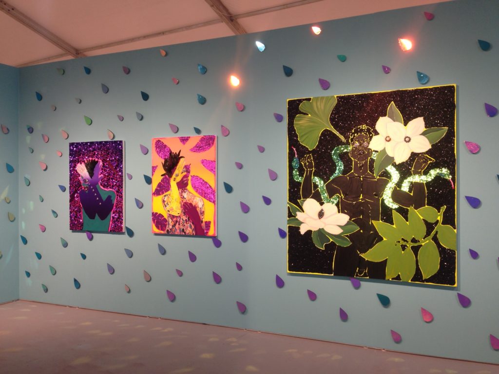 Devan Shimoyama, winner of last year's Pulse Prize, is eligible to take home top honors again in 2017, with a solo booth at Los Angeles's Samuel Freeman Gallery. Photo courtesy of Sarah Cascone.