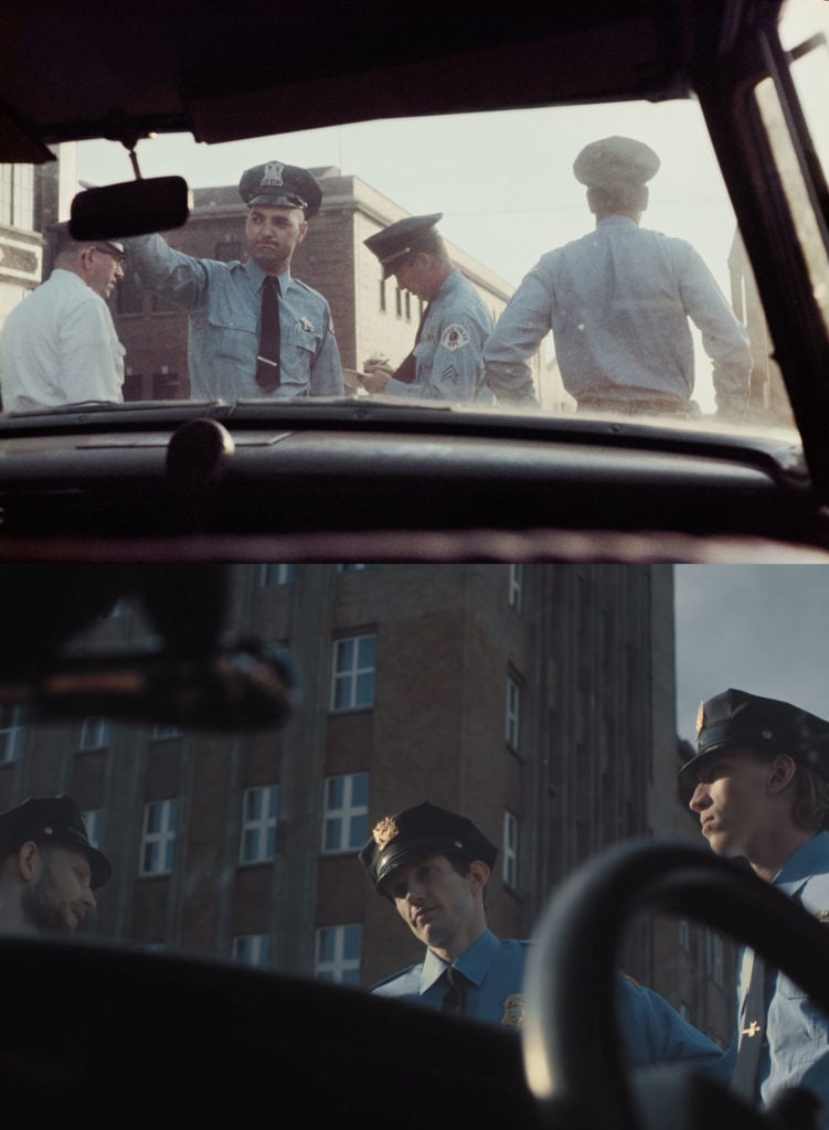 Top: Gordon Parks, <i>Untitled </i>(1957). Courtesy of the Gordon Parks Foundation. Bottom: A screenshot of the music video for Kendrick Lamar's "Element."