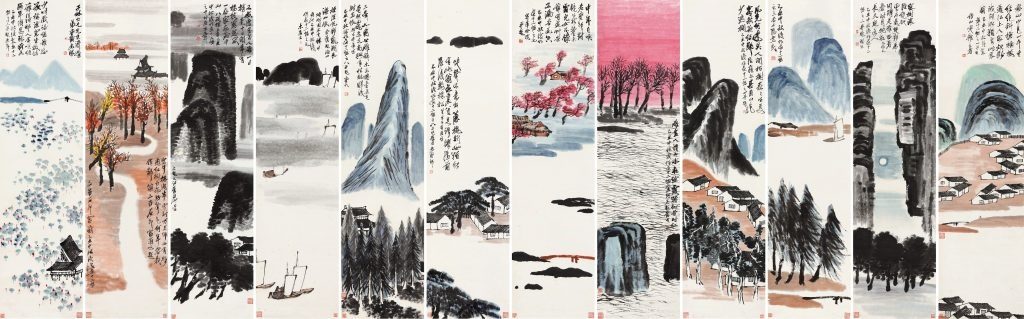 Qi Baishi, Twelve Landscape Screens (1925). Courtesy Poly Beijing