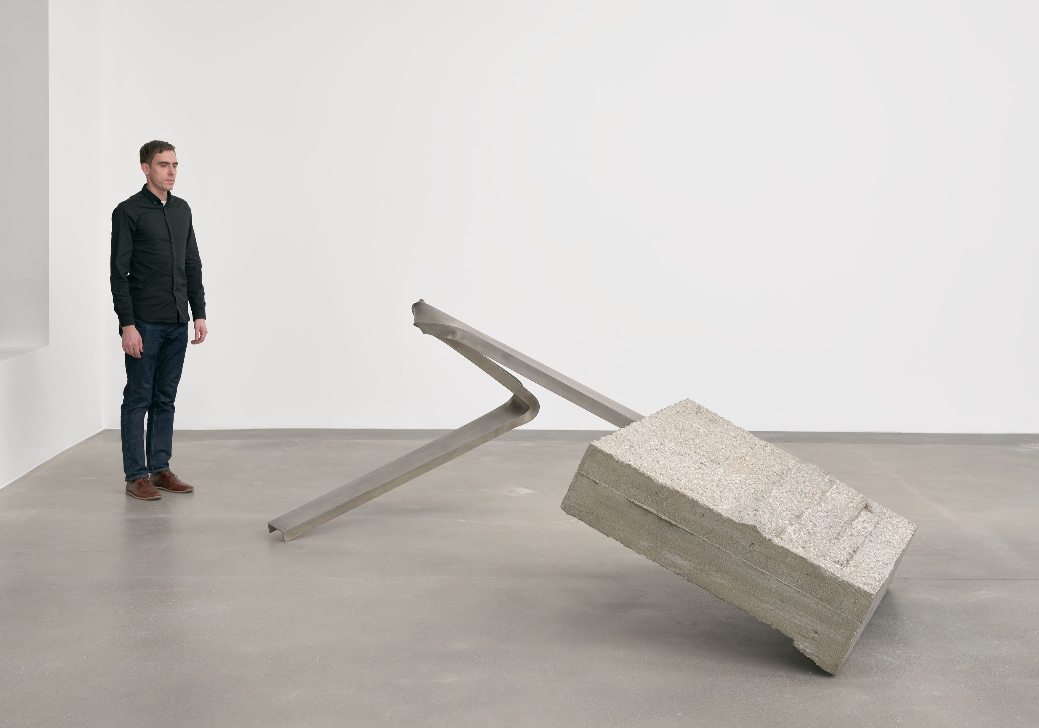 Monika Sosnowska, C and Concrete (2017). ©Monika Sosnowska, courtesy the artist and Hauser & Wirth. Photo: Alex Delfanne.