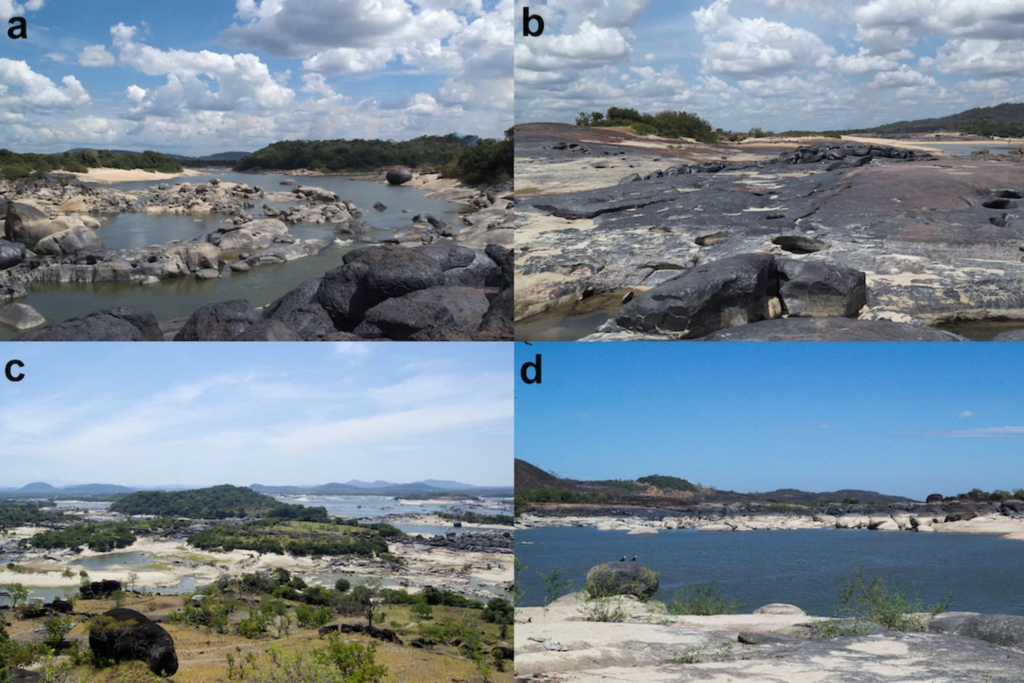 Different views of the Atures Rapids, where the different groups of rock art were found. Photo courtesy of Philip Riris.