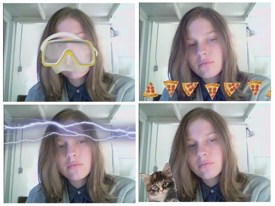 Stills from Petra Cortright's WEBCAM (2007). Courtesy of the artist.
