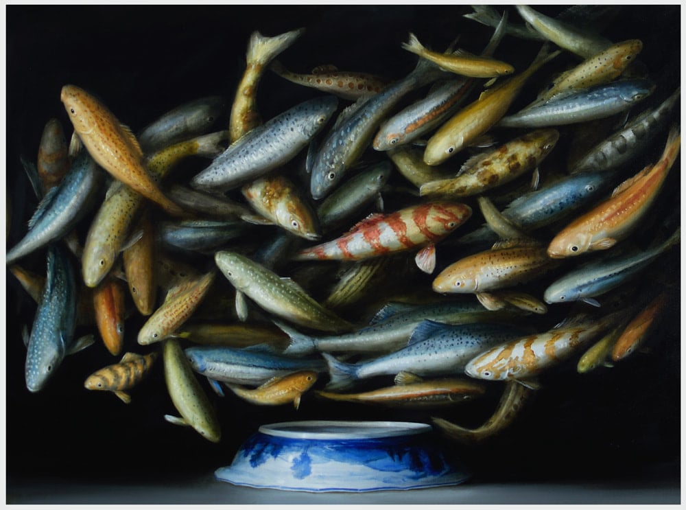 David Kroll, Fish and Bowl (2017). Courtesy of Zolla/Lieberman Gallery.