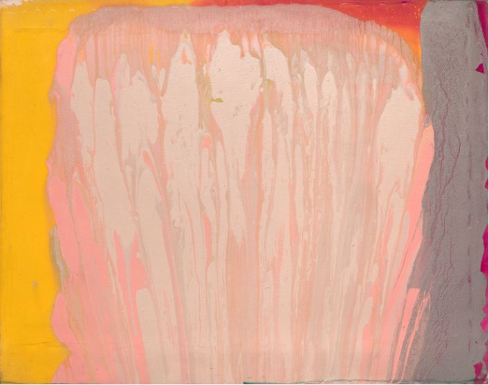Frank Bowling, Curtain (1974). Image courtesy Pace.
