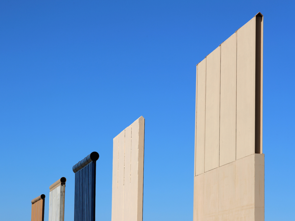 The prototypes for President Donald Trump's proposed border wall. Photo courtesy of Reuters/Mike Blake.
