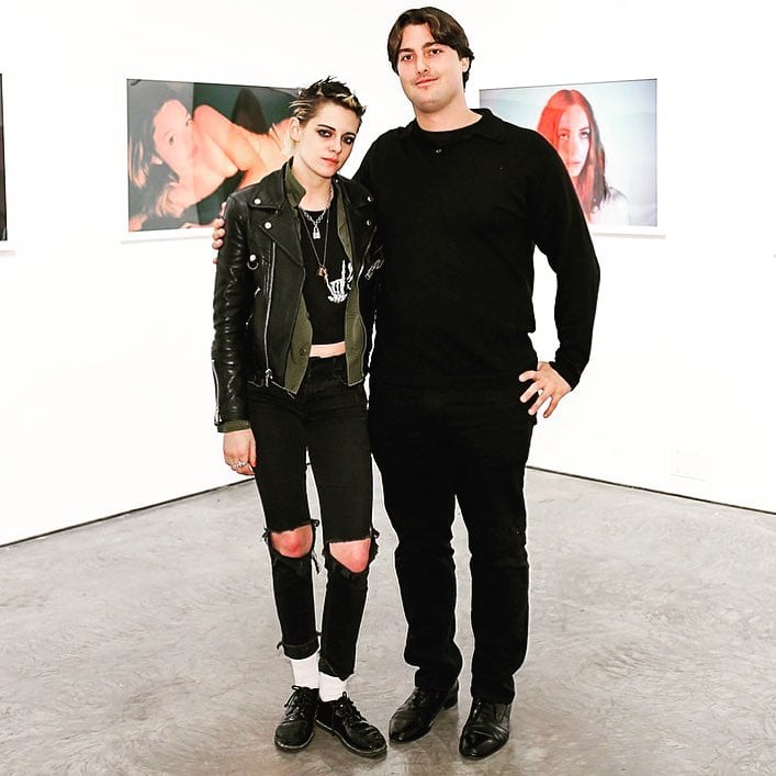 Actress Kristen Stewart with Clayton Calvert at De Buck Gallery. Image via Instagram @kristenkstewartlove.