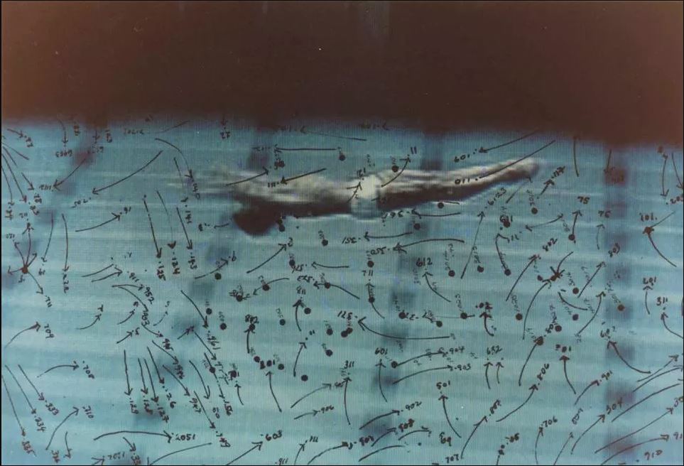 Howardena Pindell's Video Drawings: Swimming (1975). Courtesy of the artist and Garth Greenan Gallery, NY.