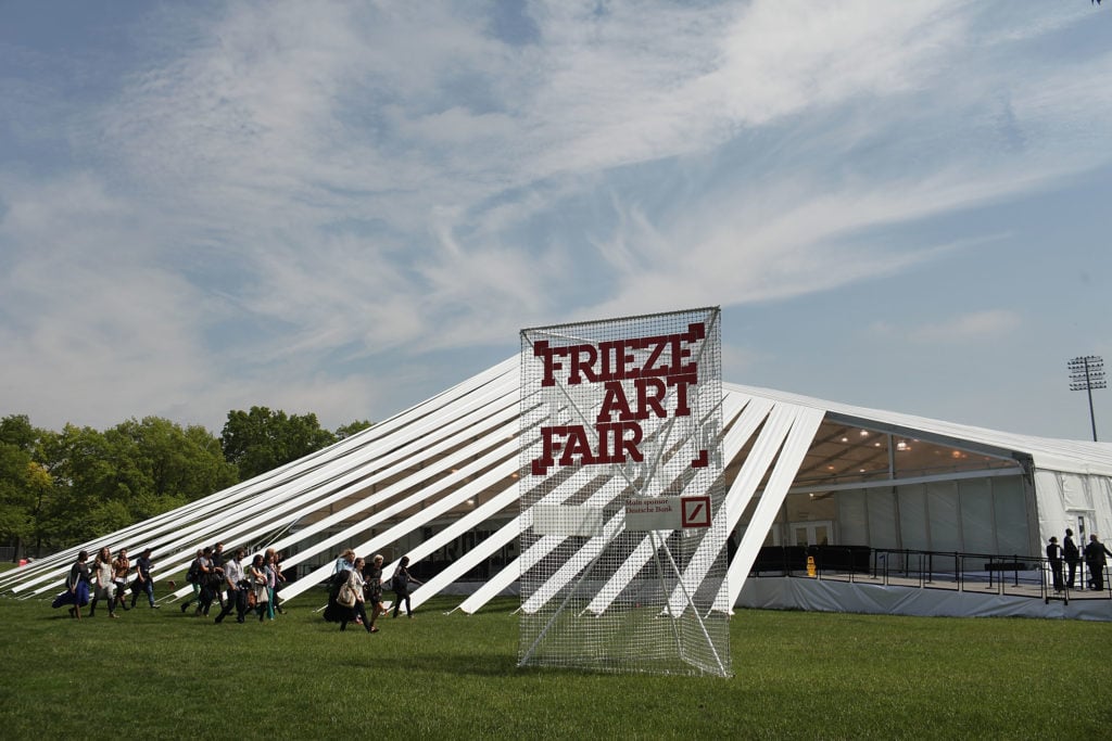 Frieze Art Fair on Randalls Island, 2012. Photo by Spencer Platt/Getty Images.