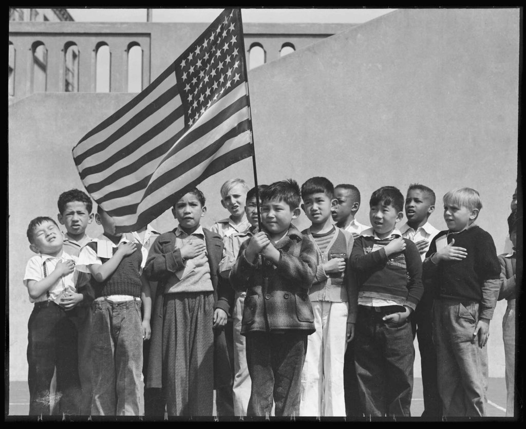 Dorothea Lange, <em>San Francisco, California, April 20, 1942</em>. Courtesy National Archives and Records Administration.