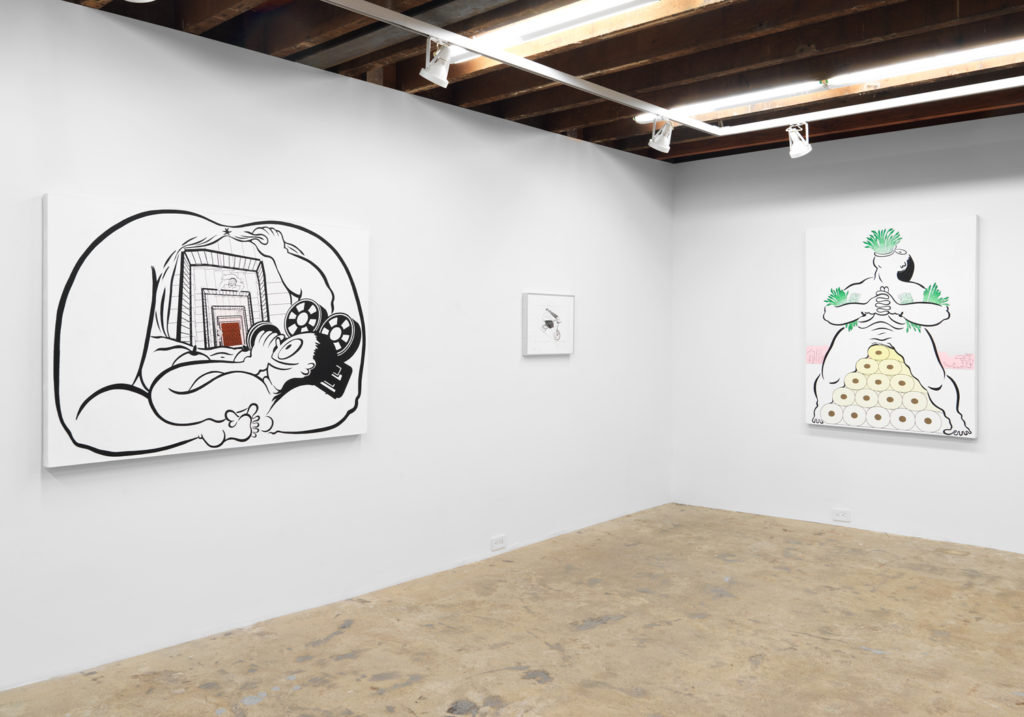 Installation view of Ebecho Muslimova's current exhibition at Magenta Plains. Courtesy of Magenta Plains.
