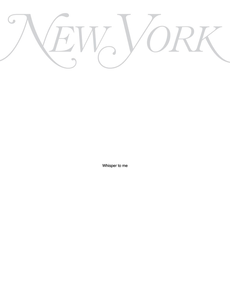 Yoko Ono, <em>My New York Artist Covers: Yoko Ono</em>. Courtesy of the artist and New York Media.
