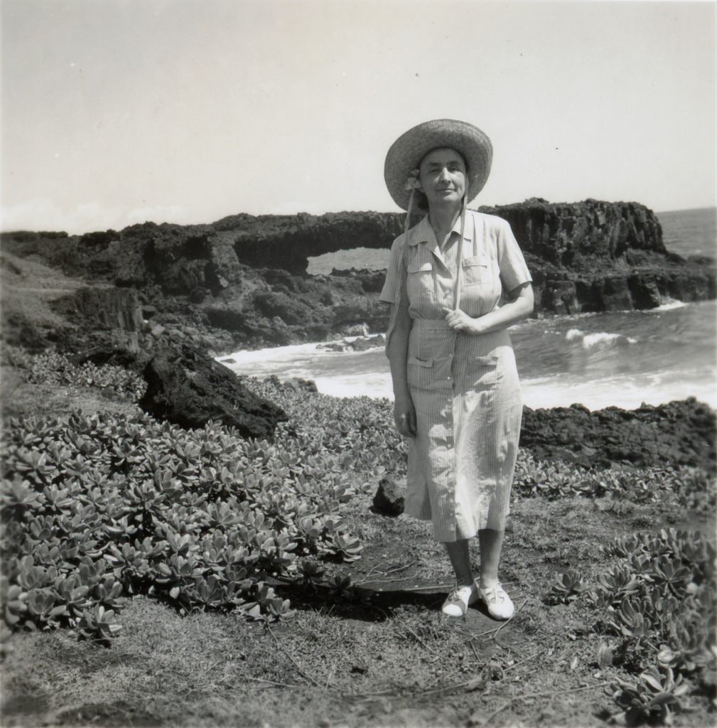 Harold Stein, Georgia O'Keeffe in Hawaii (1939). Photo courtesy of the Georgia O’Keeffe Museum, gift of the Georgia O’Keeffe Foundation, ©Estate of Harold Stein.