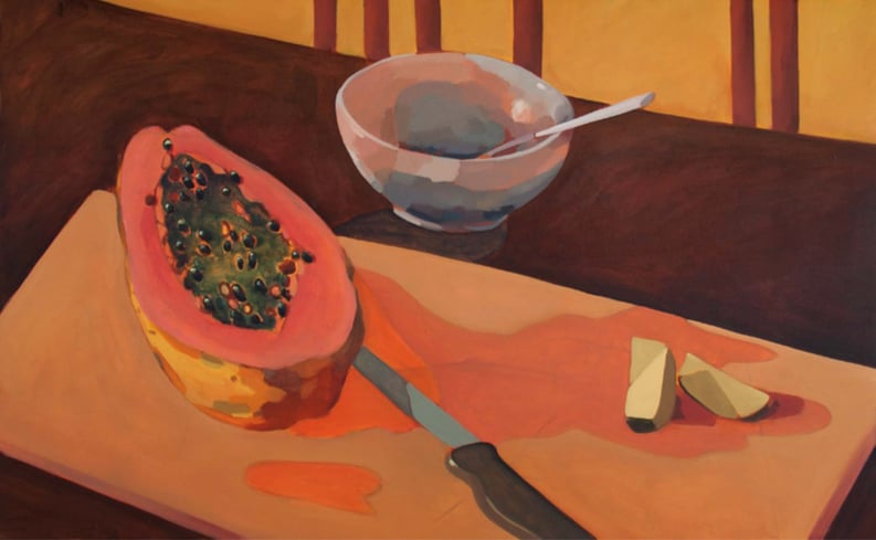 Max Berry, <em>Cut Fruit and Bowl</em> (2017). Courtesy of the artist.