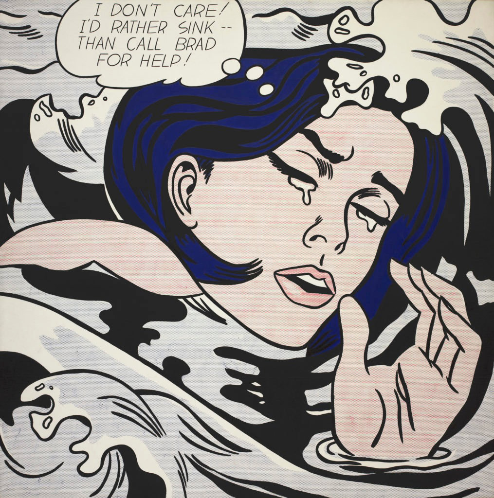 Roy Lichtenstein's Drowning Girl (1963). © Estate of Roy Lichtenstein.