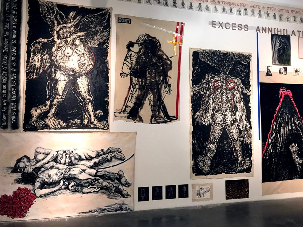 Anupam Roy, <em>Surfaces of the Irreal</em> (2018) at "2018 Triennial: Songs for Sabotage" at New York's New Museum. Photo courtesy of Andrew Goldstein.
