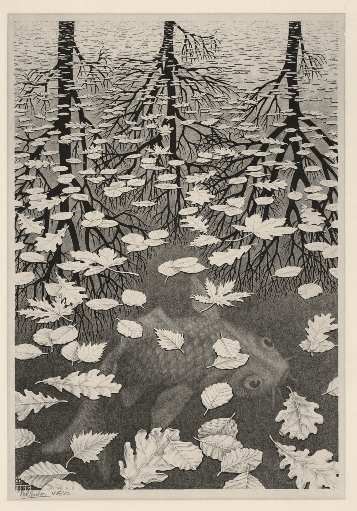 M.C. Escher, <em>Three Words</em>. ©2018 the M.C. Escher Company.