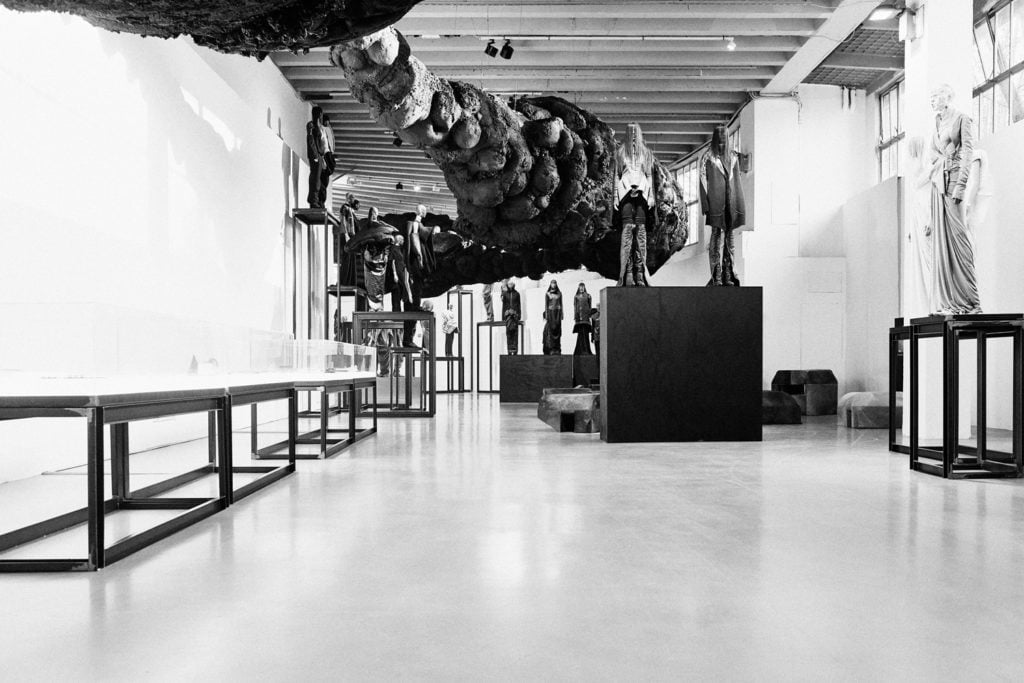 Installation view of "Rick Owens: Subhuman Inhuman Superhuman" at the Triennale di Milano. © 2018 Owenscorp. 