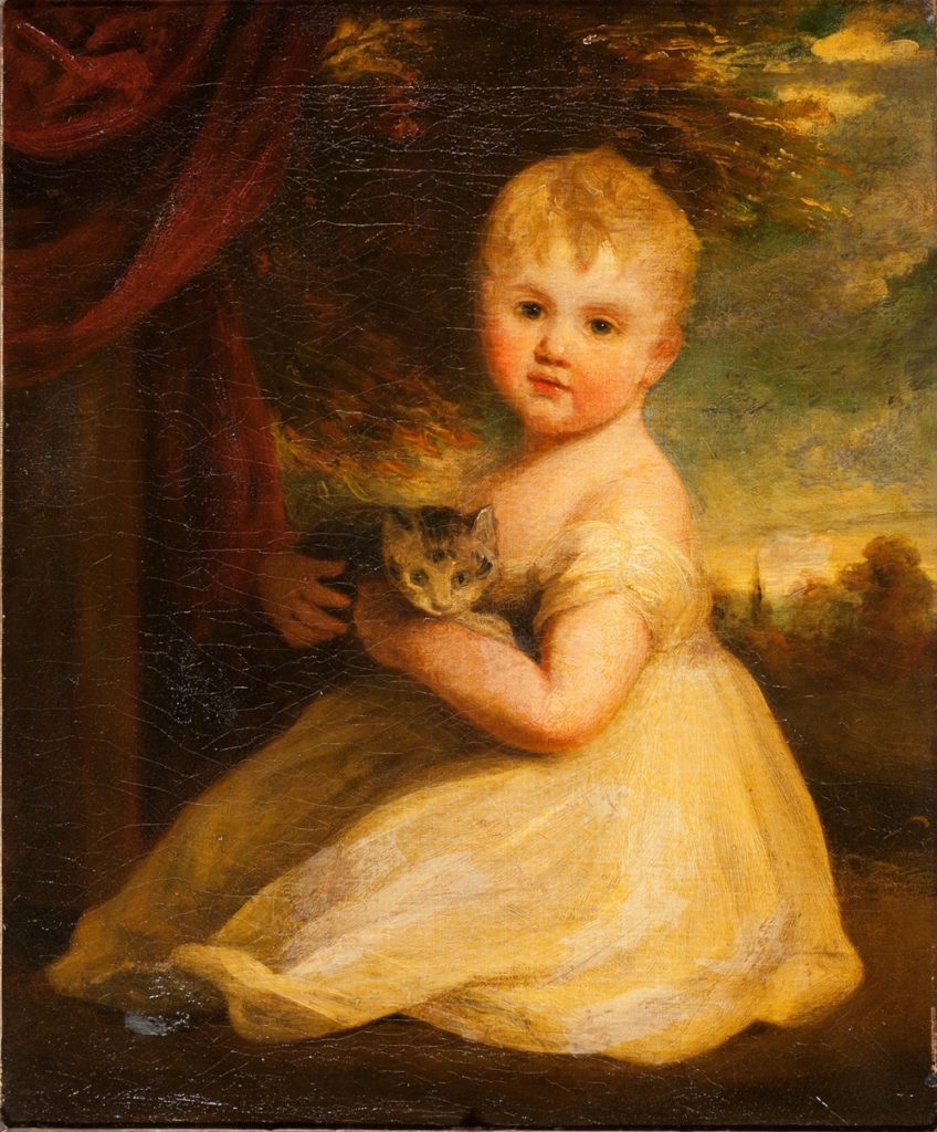 John Hoppner, <i>Miss Home with Kitten</i> (circa 1795)<br /> Carnegie Museum of Art, J. Willis Dalzell Memorial Collection, gift of Mrs. J. Willis Dalzell