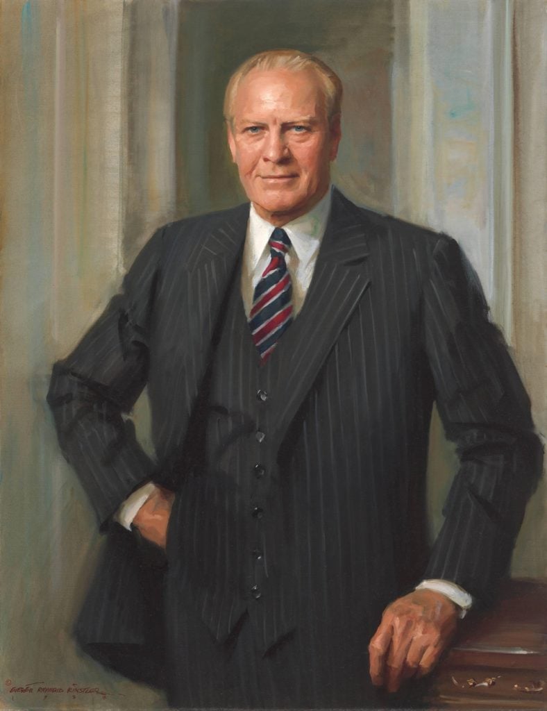 Everett Raymond Kinstler's Gerald R. Ford (1987). Courtesy of the Gerald R. Ford Foundation and the National Portrait Gallery.