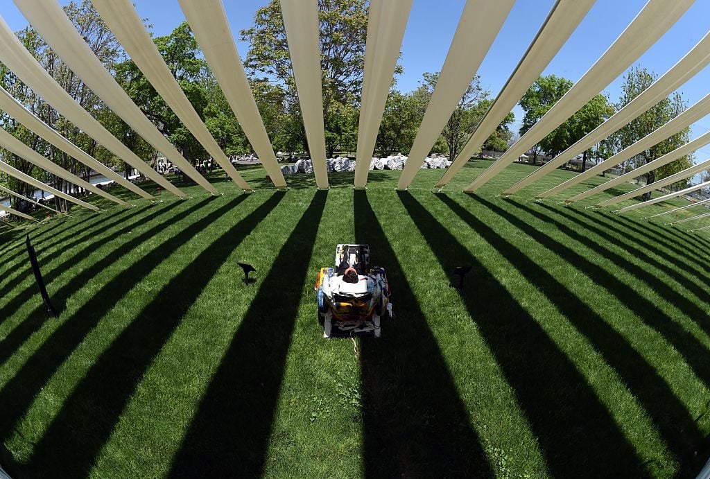 The Frieze New York tent at Randalls Island in New York. Photo: Timothy A. Clary/AFP/Getty Images.