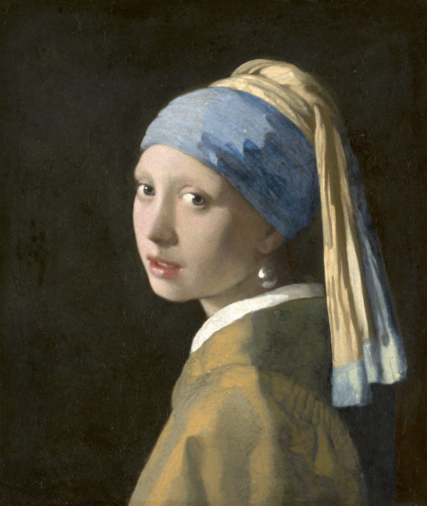 Vermeer’s Girl with a Pearl Earring. Photo by Ivo Hoekstra, courtesy of the Mauritshuis, The Hague.