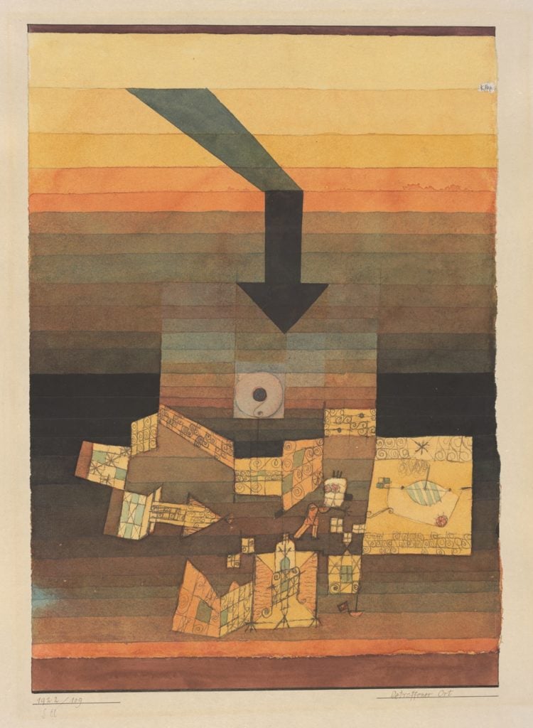 Paul Klee, betroffener Ort (1922). Courtesy Zentrum Paul Klee, Bern