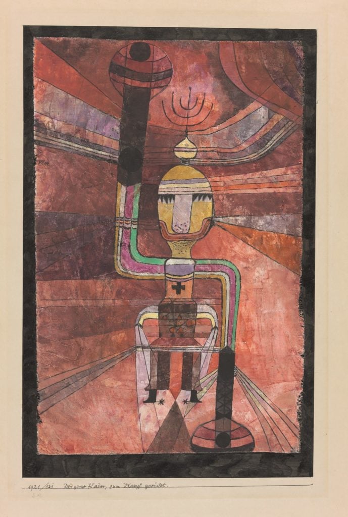 Paul Klee, Der grosse Kaiser, zum Kampf geruestet (1921). Courtesy Zentrum Paul Klee, Bern