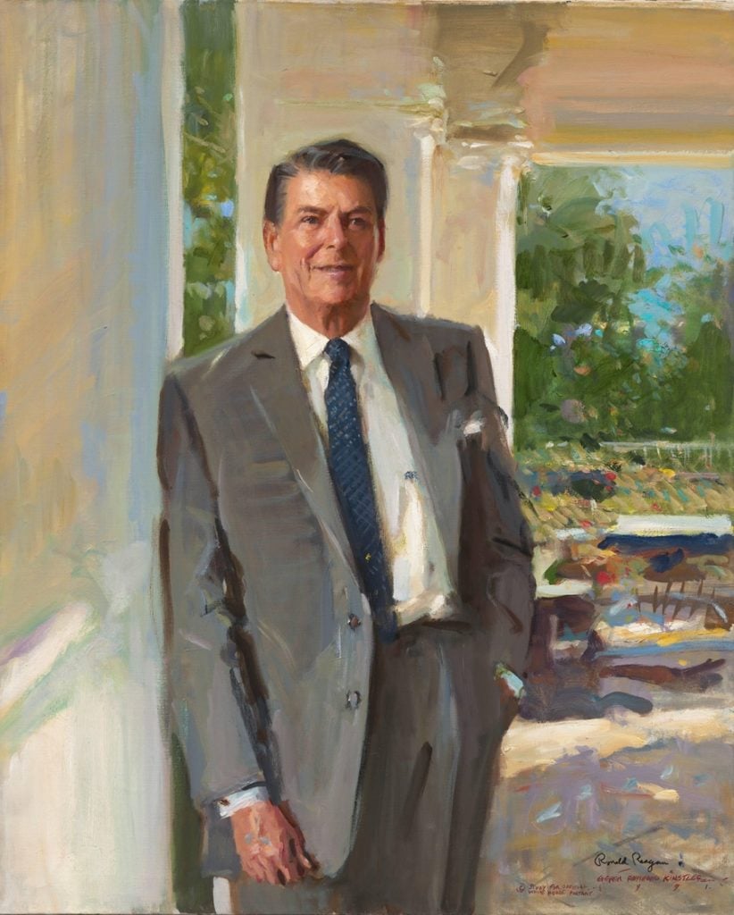 Everett Raymond Kinstler's Ronald Reagan (1991). Courtesy of the National Portrait Gallery.