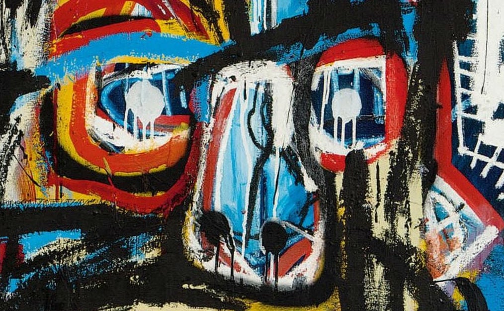 The eyes: Detail of Basquiat's Untitled (1982).