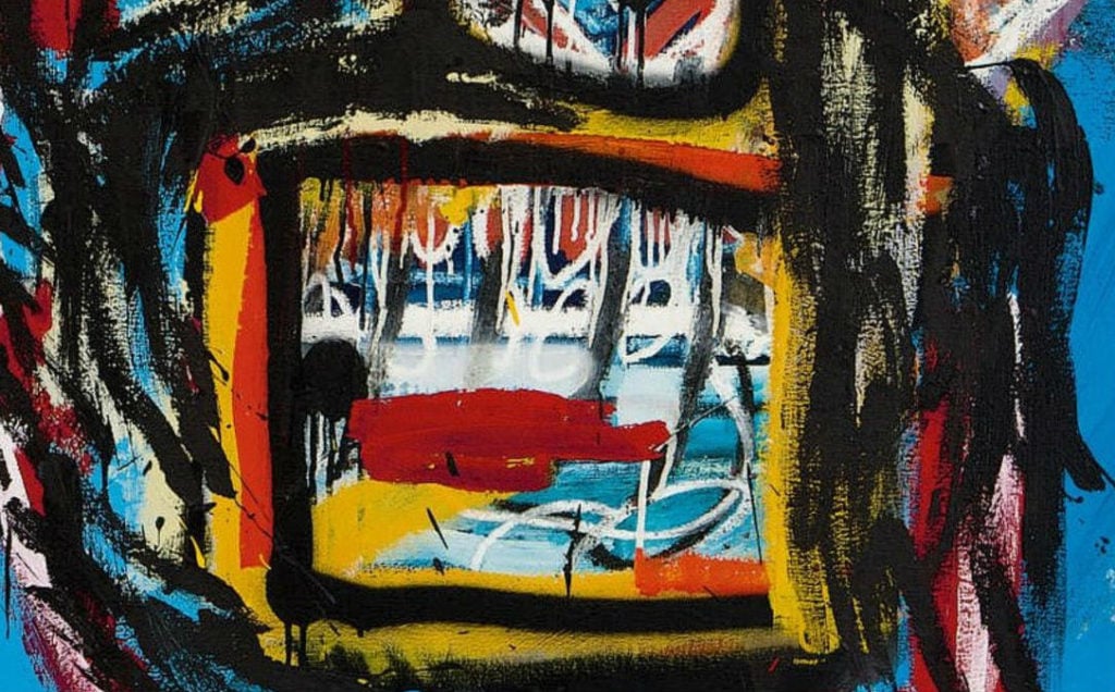 The mouth: Detail of Basquiat's Untitled (1982).