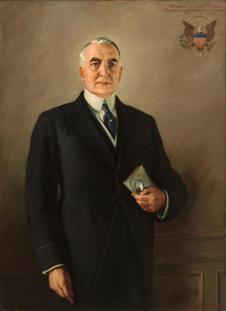 Margaret Lindsay Williams, <em>Warren G. Harding</em> (1923). Image courtesy National Portrait Gallery.