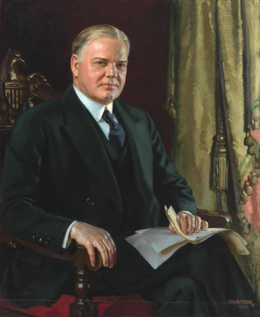 Douglas Chandor, <em>Herbert Hoover</em> (1931). Image courtesy National Portrait Gallery.