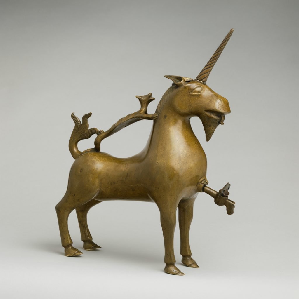 Aquamanile in the Form of a Unicorn (ca. 1425–50). Metropolitan Museum of Art.